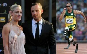 Oscar Pistorius with Girlfriend feb14 300x187 Olympic hero, Oscar Pistorius arrests after girlfriend shot dead 