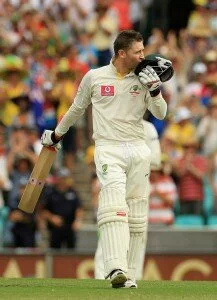 Michael Clarke 217x300 India v/s Australia: Clarke hits median double century, Australia lead by 291 runs