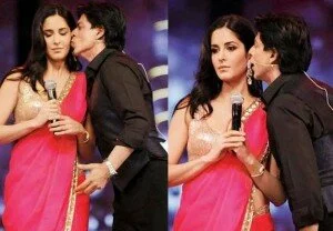 shahrukh and katrina 300x208 Katrina Kaif locked with Shahrukh khan in his van for 1hr