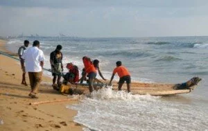 Kollam 300x189 Two fishermen killed in ship boat collision