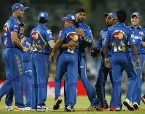 Mumbai Indians2 300x235 DLF IPL 2012: Mumbai Indians beat Chennai Super Kings by 8 wickets, Sachin hurt
