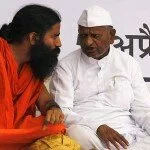 baba ramdev anna hazare 150x150 Team Anna clears no differences with Baba Ramdev 