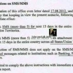 DoT Notice 150x150 Bulk SMSs, MMSs banned for 15 days