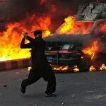 anti film voilent protest1 150x150 Fresh anti film protests across Islam world turns violent, 19 kill in Pak