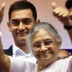 Aamir Sheila Dixit 150x150 Aamir Khan honoured for Satyamev Jayate, Sheila Dixit wants Satyamev Jayate 2