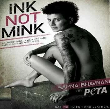 Sapna+Bhavnani+PETA+Photo Bigg Boss 6: Sapna Bhavnani strips for PETA India