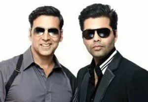 Karan Johar and Akshay Kumar feb1 300x208 Akshay Kumar joins Karan Johar’s camp